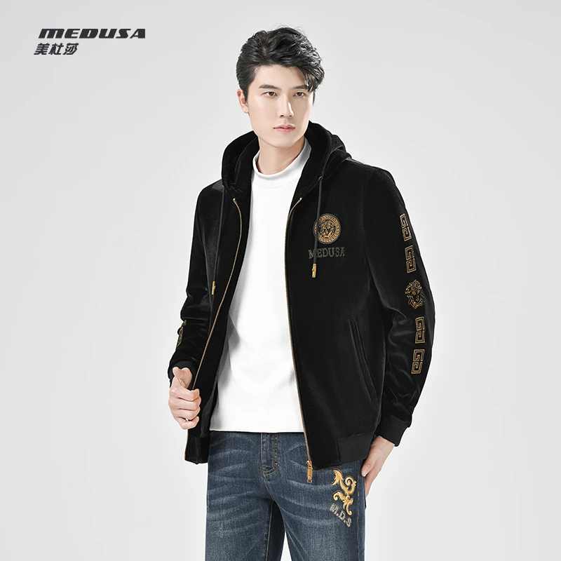 美杜莎男装夹克秋冬新款轻男士时尚百搭休闲外套 A2091