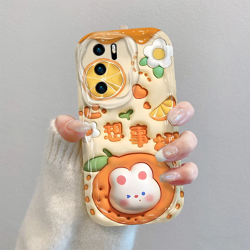 适用于心想事橙华为P40手机壳P40Pro硅胶P40青春版网红潮个性超薄