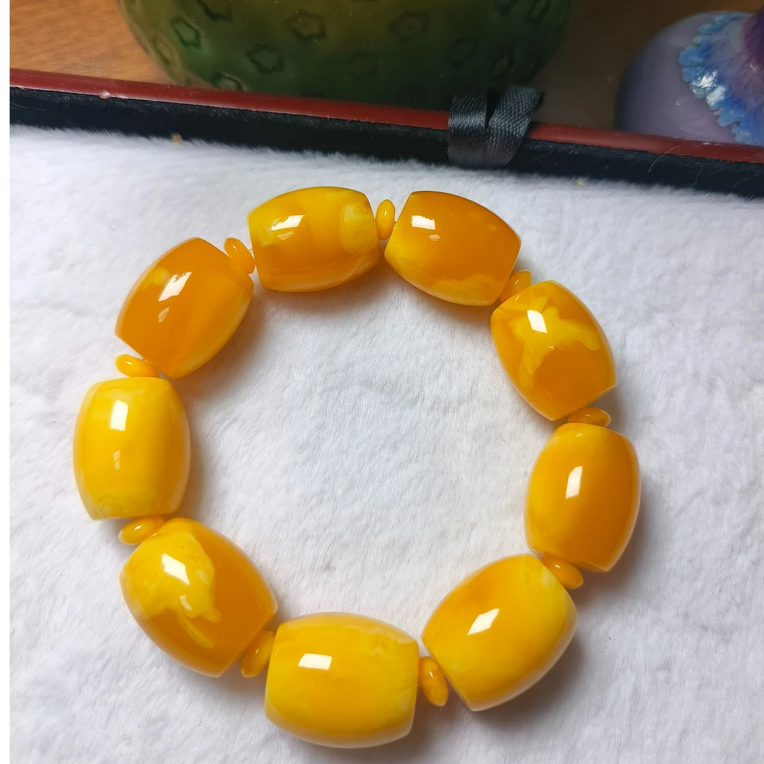W030 藏族精工打磨大桶珠手串19加
