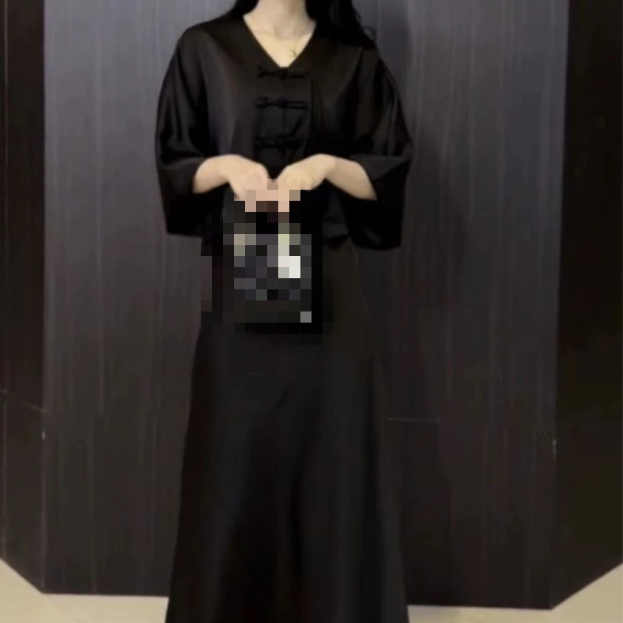 新款洋气时尚套装女气质百搭上衣+吊带裙两件套2