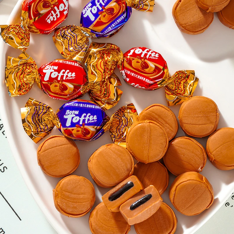 巧克力夹心爆浆太妃糖喜糖圣诞节年货糖果