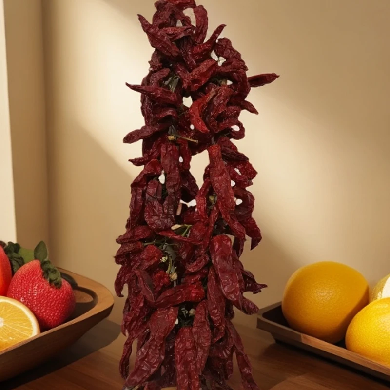 农村自然晾晒干辣椒串包邮