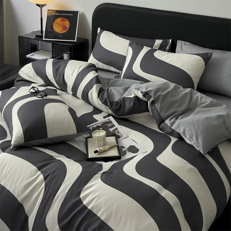 布来亚克纯棉床上四件套100全棉被套学生宿舍床单床笠床品三件套