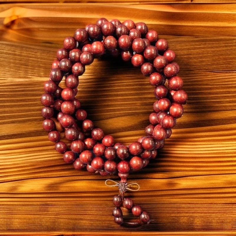 54  C紫檀0.8cm圆珠长串