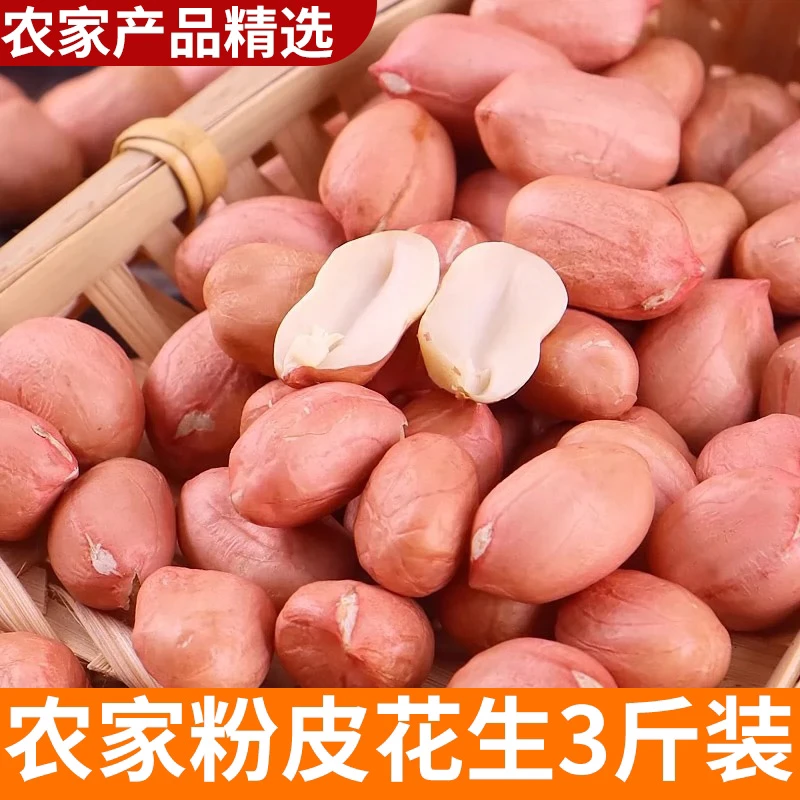 粉皮花生米  3斤装四川农村山货 2024年新花生米 大粒