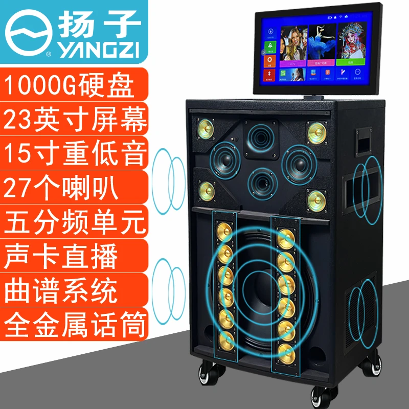 15寸广场舞音响专业唱歌K歌网红声卡一体机大功率重低音蓝牙音箱