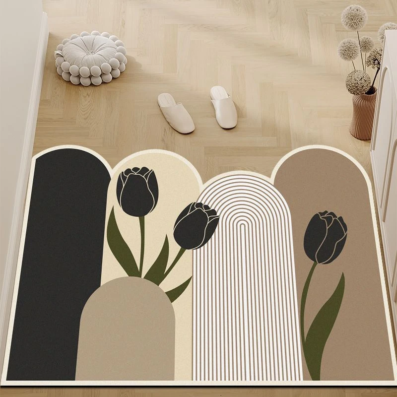 硅藻泥门垫新款小清新入门地垫家用进门玄关垫吸水耐磨脚垫可裁剪
