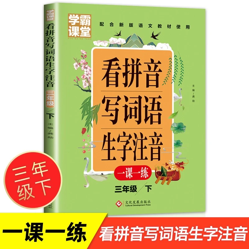 看拼音写词语生字注音 3年级下册同步练习册 课外阅读书籍 人教版