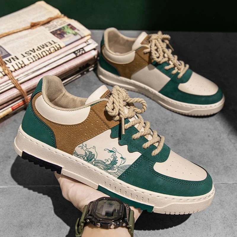 潮流运动低帮男鞋潮鞋百搭小众学生ins春秋户外鞋青春圆头男鞋