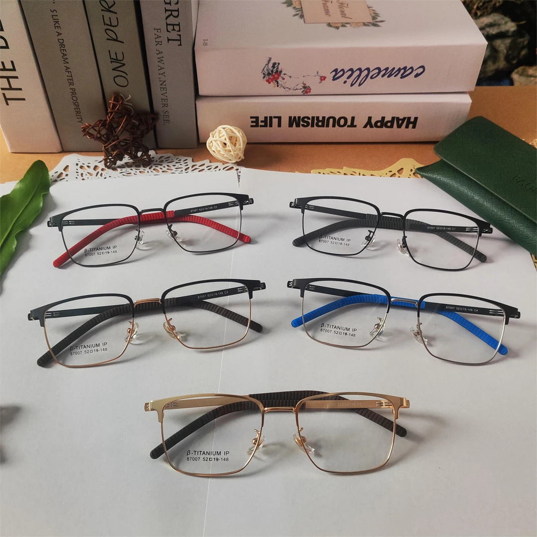 【87林德伯格同款】超轻时尚眉毛架商务半钛电镀工艺弹弓腿眉毛架