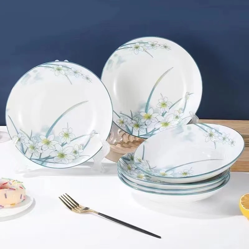 8英寸水仙花盘子6个   有问题找客服免费补发