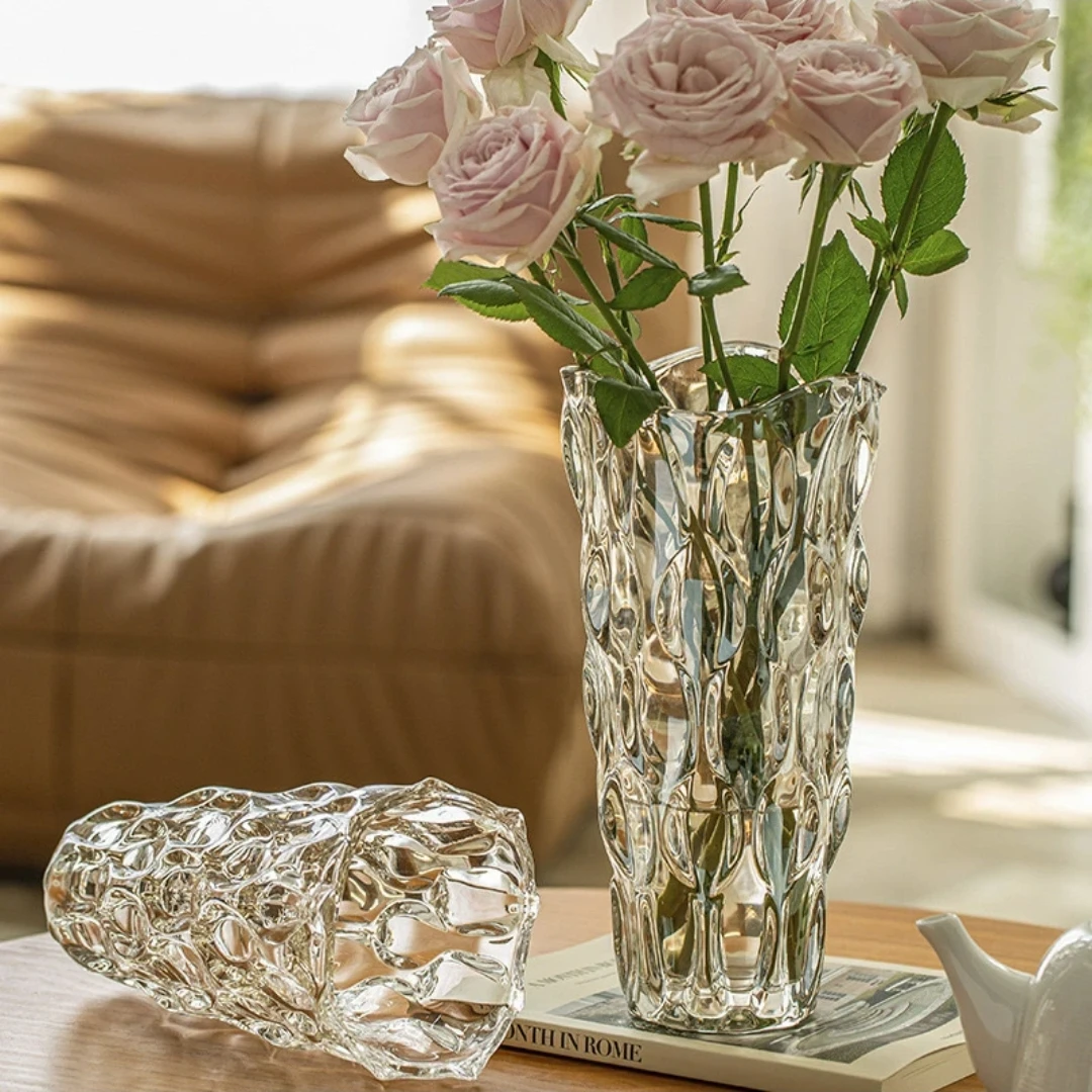 繁星花瓶ins风高颜值波西米亚水晶玻璃器皿花瓶流光水培客厅插花