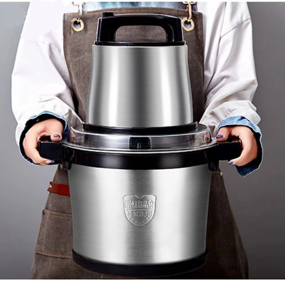 德国工艺绞肉机6升大容量1800瓦大功率家用商用全自动碎肉机蒜泥