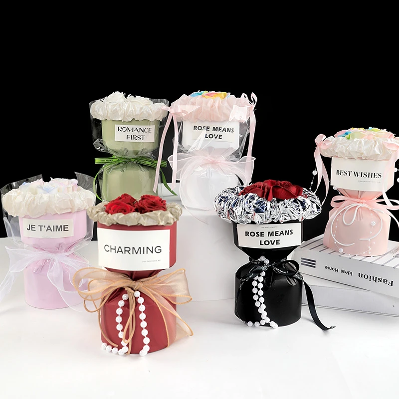 花颜悦迷你韩风初恋一体定型片小香风鲜花快速包花神器