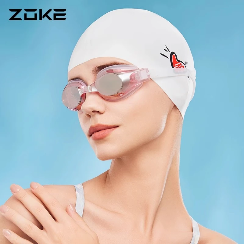 Zoke/洲克【流光宝石】电镀泳镜高清防水防雾游泳镜时尚透明成人