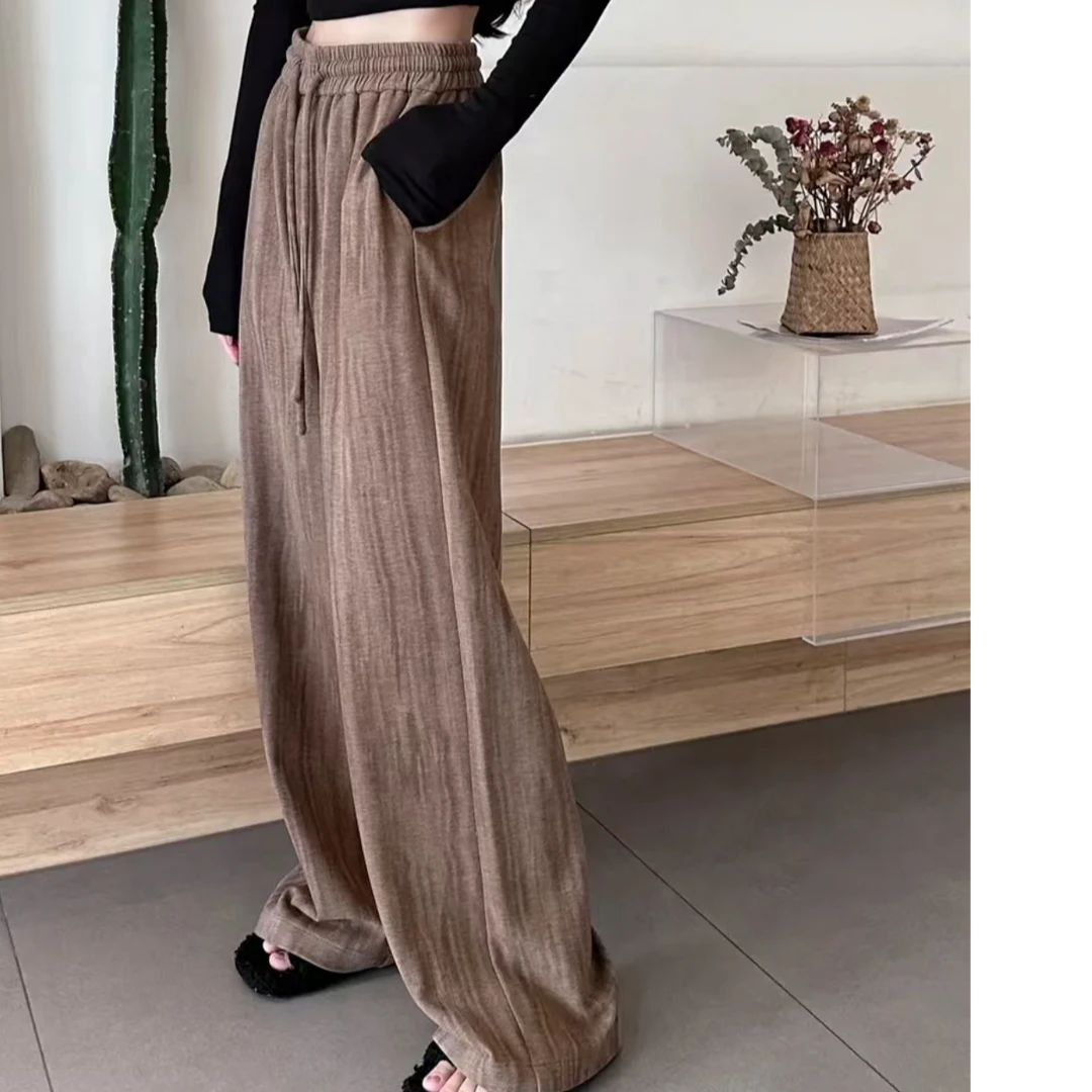 丁达尔渐变阔腿裤加厚