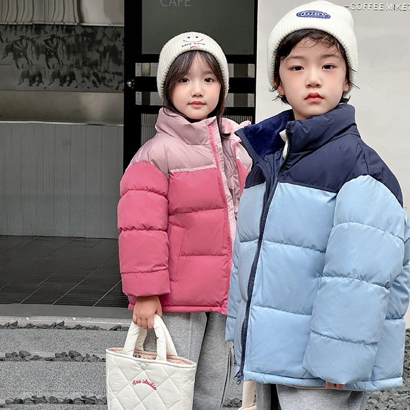 2024儿童加厚棉服男女韩版宽松洋气亲子中大童加厚棉衣宝宝冬季