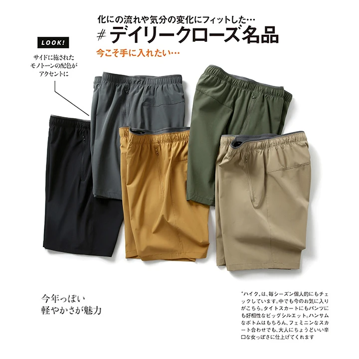 意大利户外轻量化防泼水轻盈透气夏季运动休闲男五分短裤GK5088