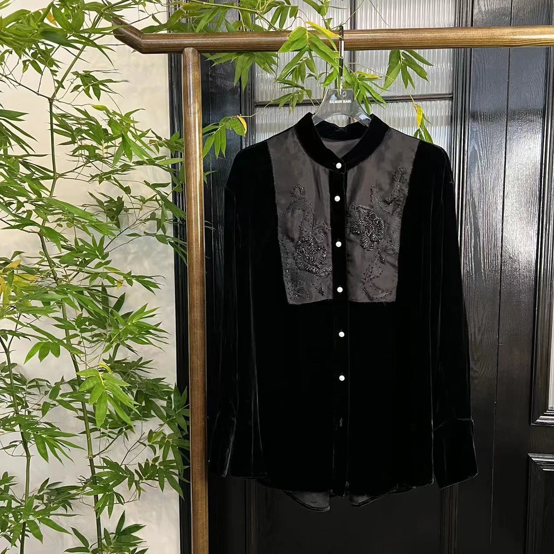 Betty Bairn【晚风辞】高端定制桑蚕丝短绒外套24B-BW6193