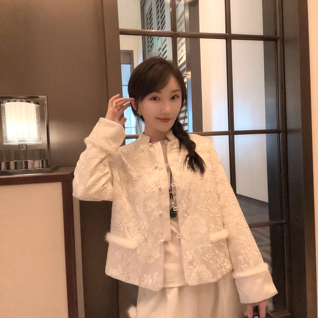 Betty Bairn【山居秋暝】新中式秋冬醋酸刺绣外套24B-BW6576