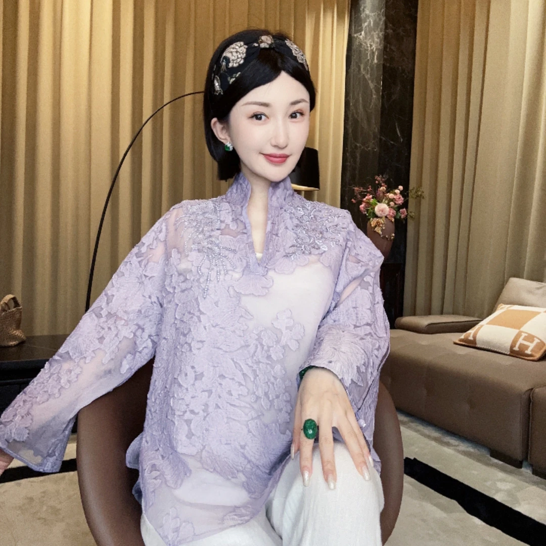 Betty Bairn【暮山紫】新中式国风上衣24-BW1569