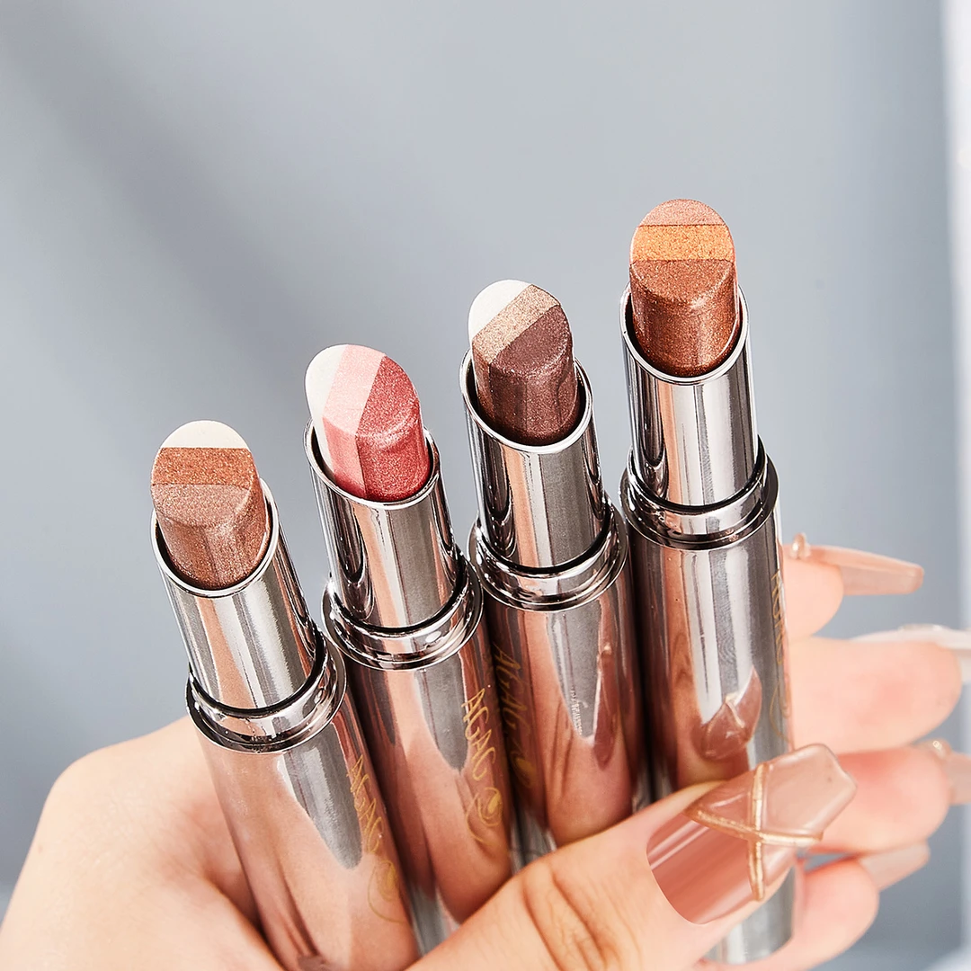 AGAG眼影棒三色一抹成型高光眼影珠光提亮细闪淡妆三合一不易掉色