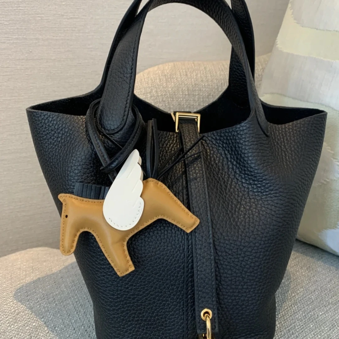 【手工羊皮小马】2025新款天使小飞马包包挂件钥匙扣流苏车载挂饰