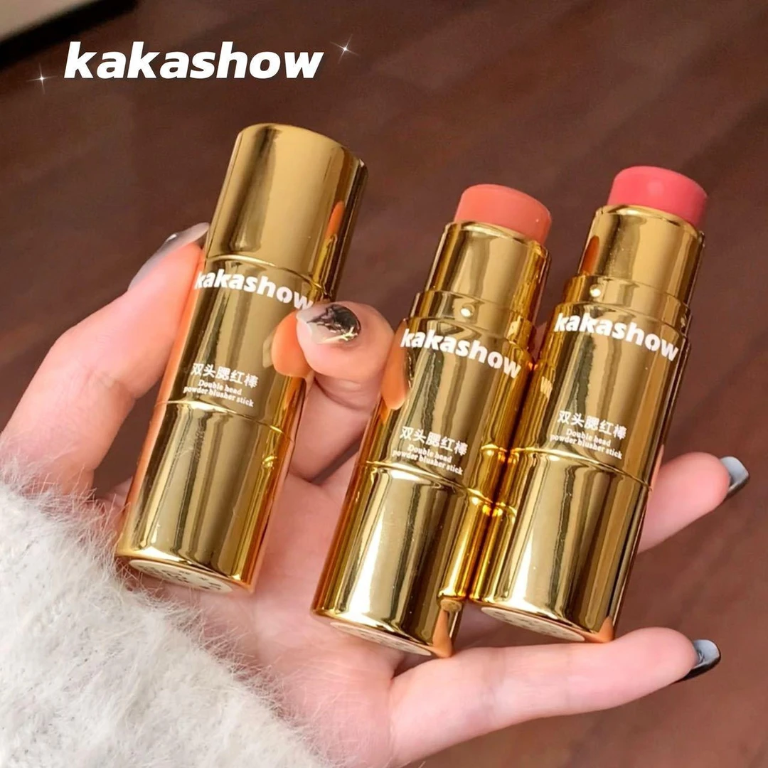 李佳琪推荐】kakashow双头腮红棒自然红低饱和细腻膨胀色韩系显白