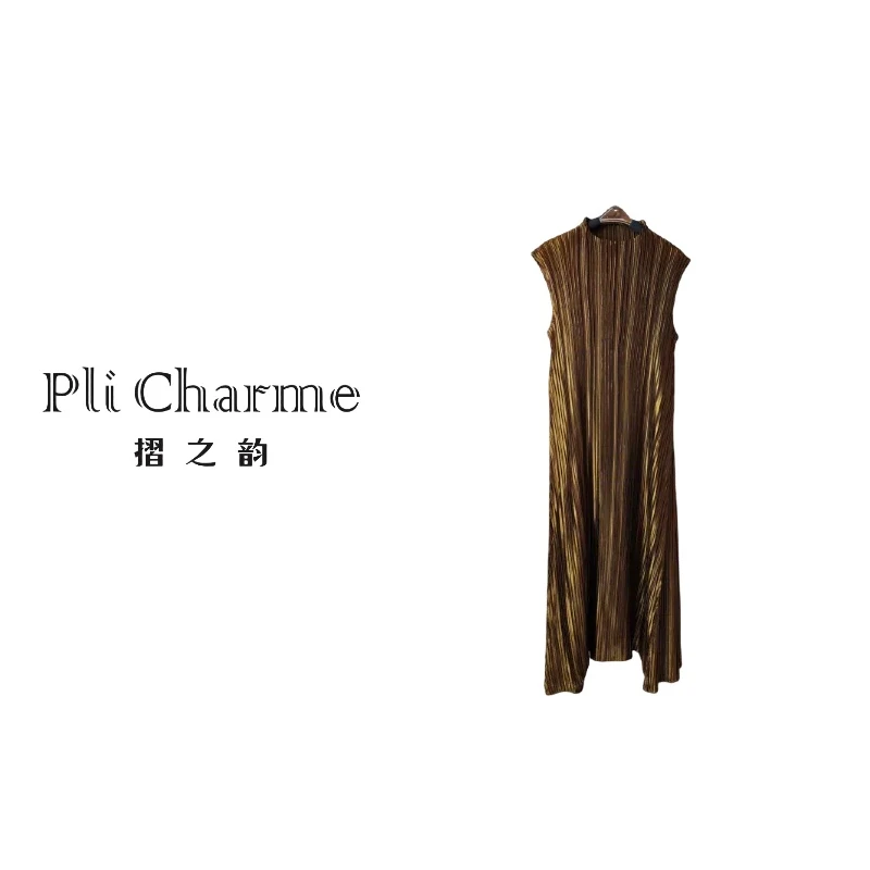 【摺之韵专属】高端褶皱经典时尚气质显瘦高弹基础设计款连衣裙1009