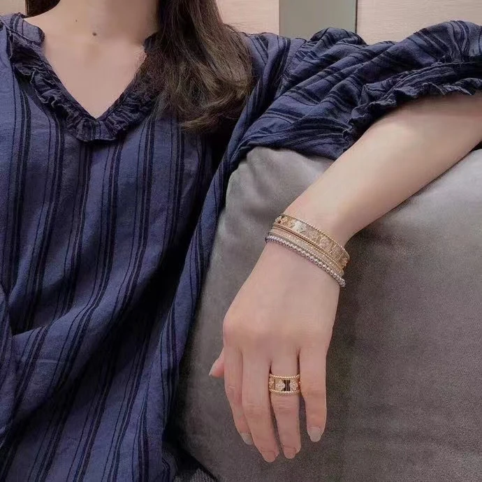 铜合金莫桑石手链 小集合手链手镯项链气质网红轻奢时尚百搭简约