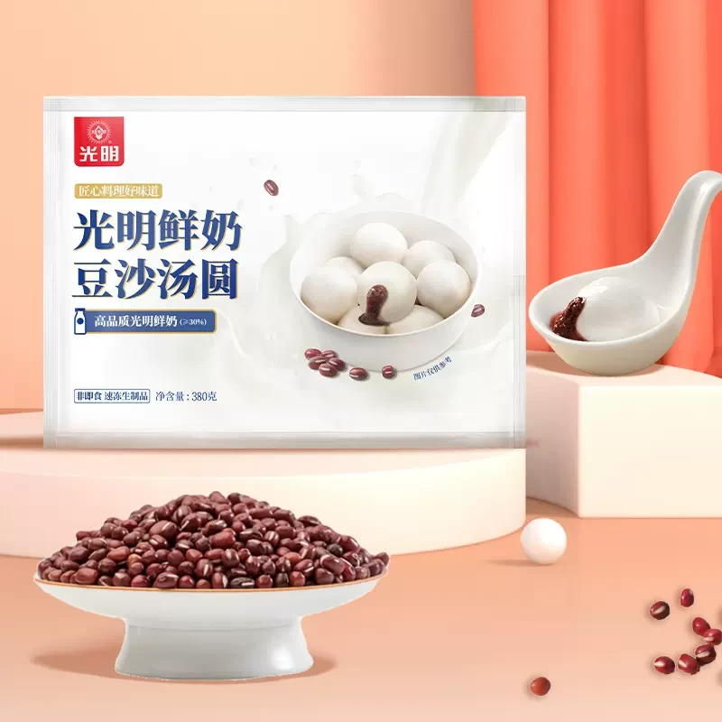 【24年新效期】光明鲜奶豆沙汤圆380g
