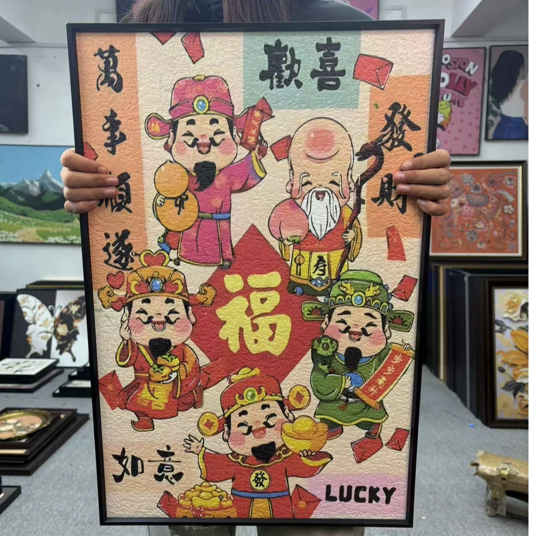 中古风装饰画法式挂画高级感复古竹子餐厅斗柜客厅玄关壁画146