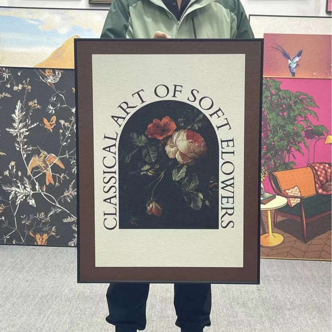 美式轻奢客厅装饰画小众艺术高级感组合画复古法式沙发背景墙6080