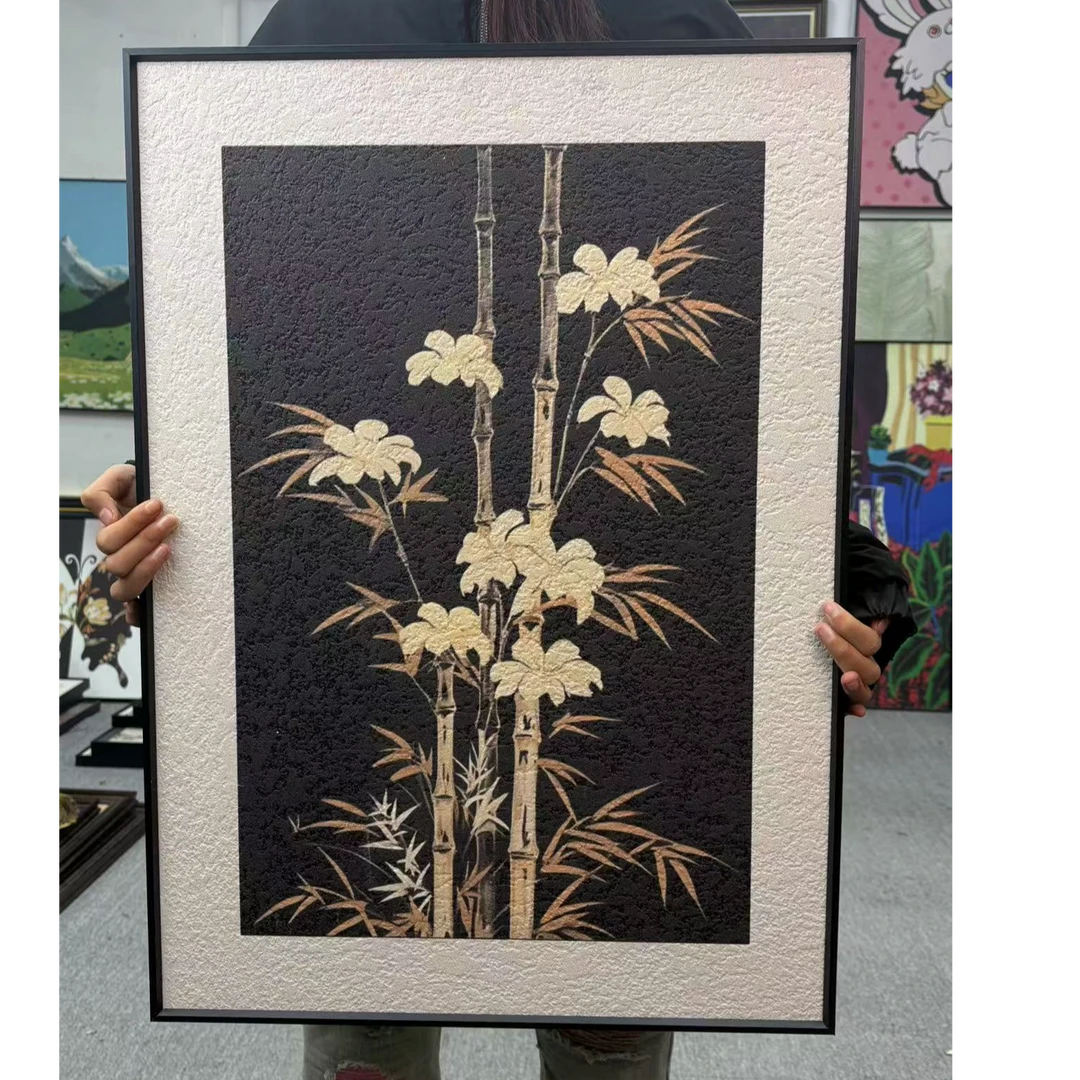 中古风客厅装饰画法式复古组合餐厅挂画新中式卧室梳妆台桌面5070