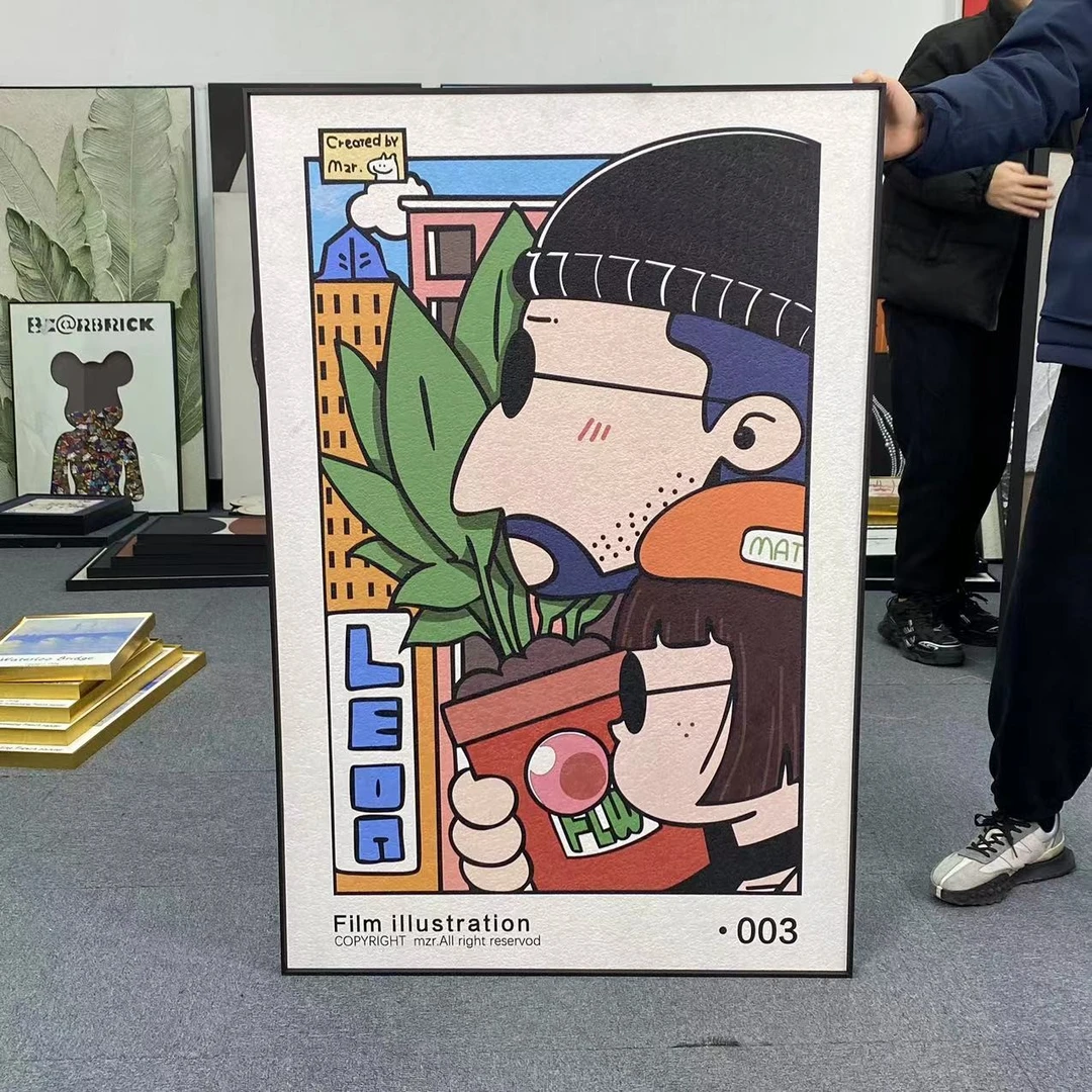 这个杀手不太冷客厅装饰画q版里昂情侣卧室挂画极简欧美电影80120