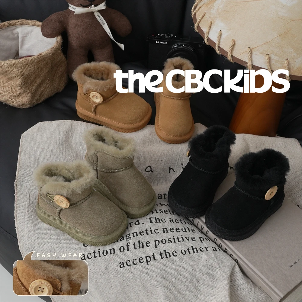 宝宝软底鞋子冬季新款加绒加厚保暖男女童雪地靴小童鞋短靴LM