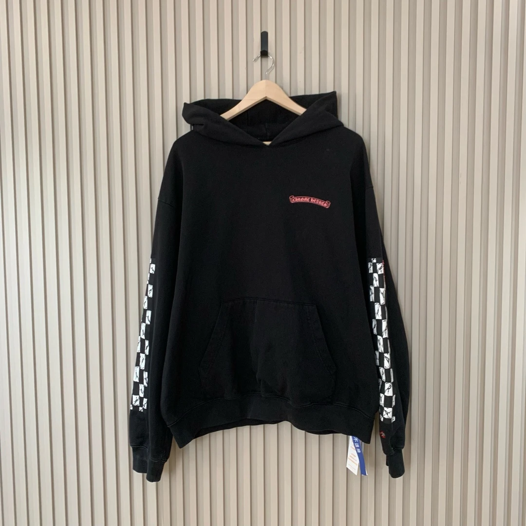 Chrome Hearts Boy系列棋盘格串标涂鸦帽衫/xl码/99新/13144