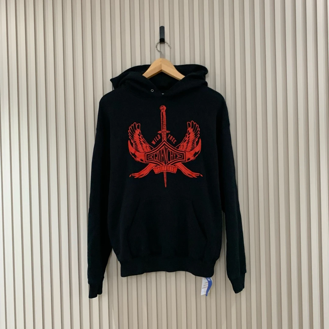 Givenchy做旧图案印花logo帽衫/os s码/99新/10531