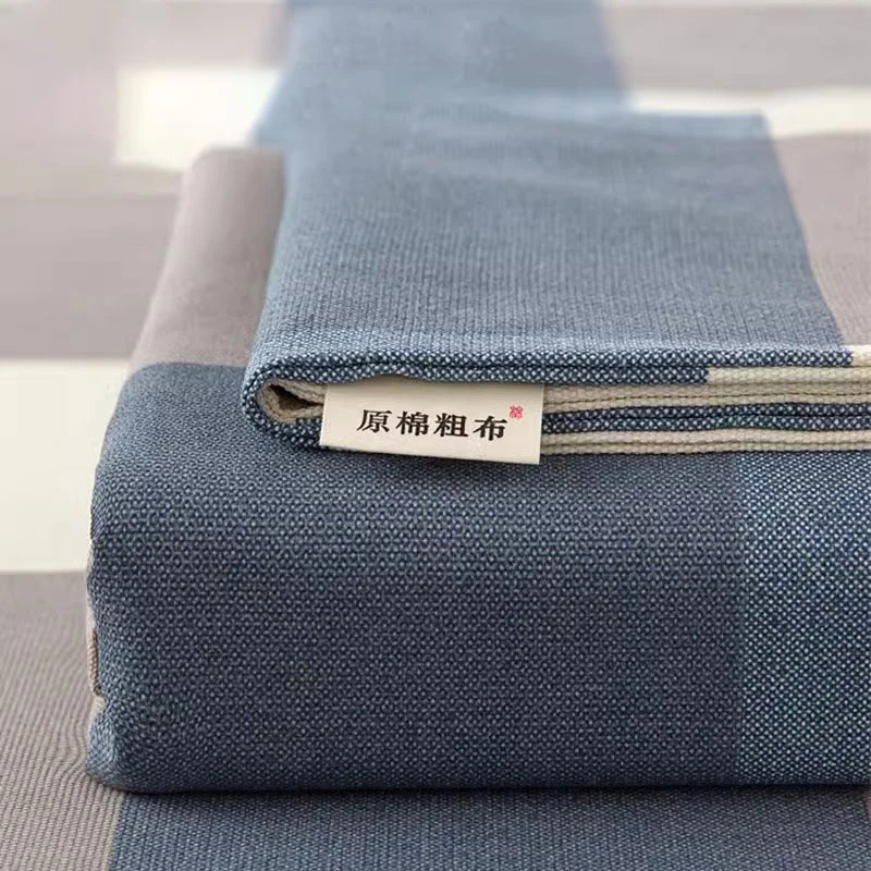 夏季纯棉100老粗布单床单全棉单人床单被单单人枕套家用柔软亲肤1