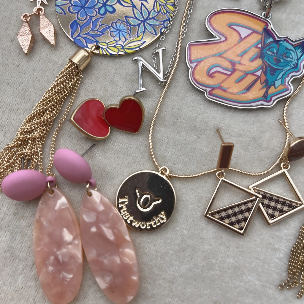 非金属亚克力耳饰 饰品手工时尚复古百搭简约个性甜美中古素款欧I