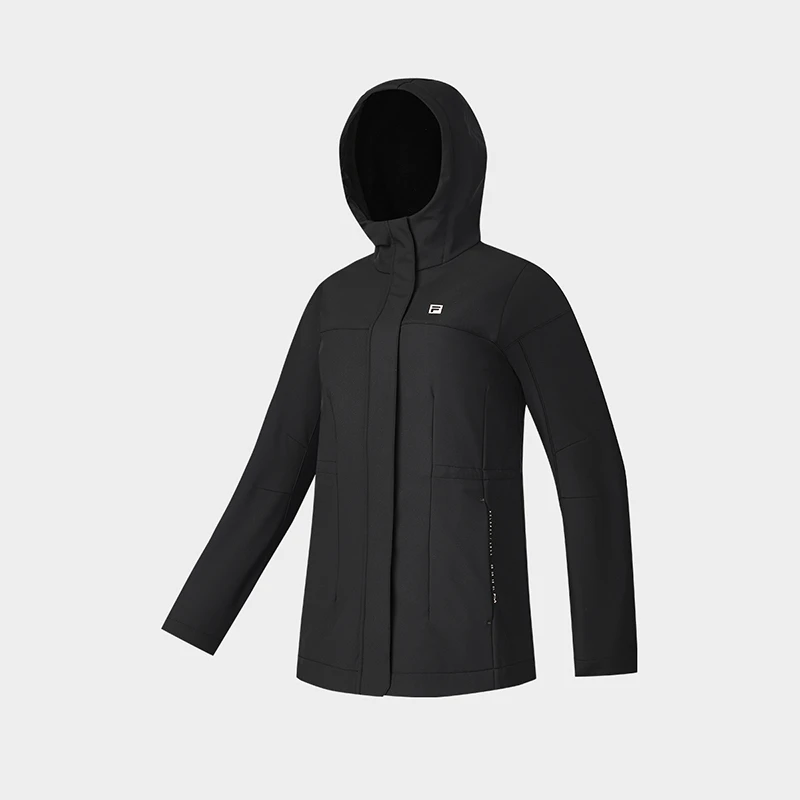 Fila/斐乐女秋冬金标加绒款显瘦保暖风衣防风保暖舒适A11W441706F
