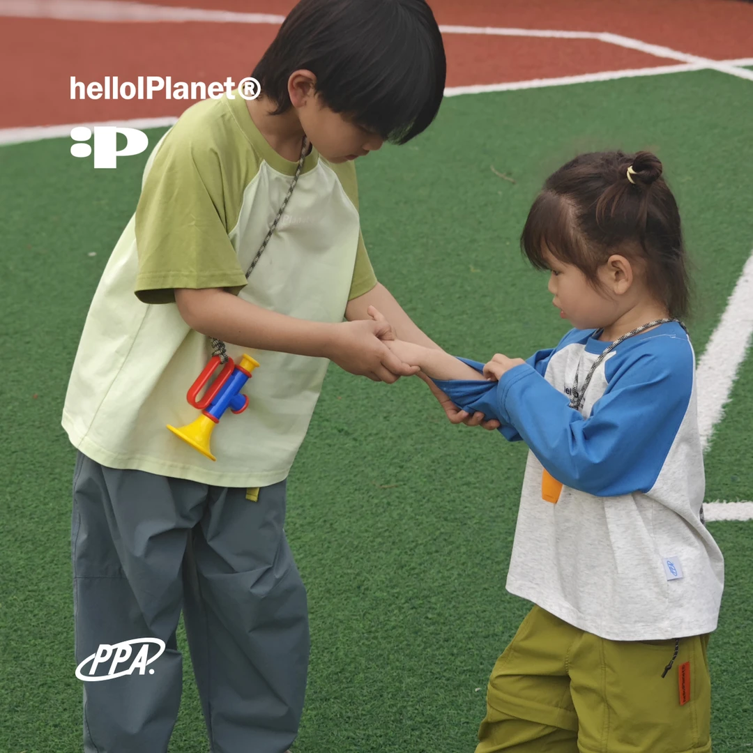 ppapa 水果色索罗娜儿童打底圆领户外连帽长袖短袖 813618