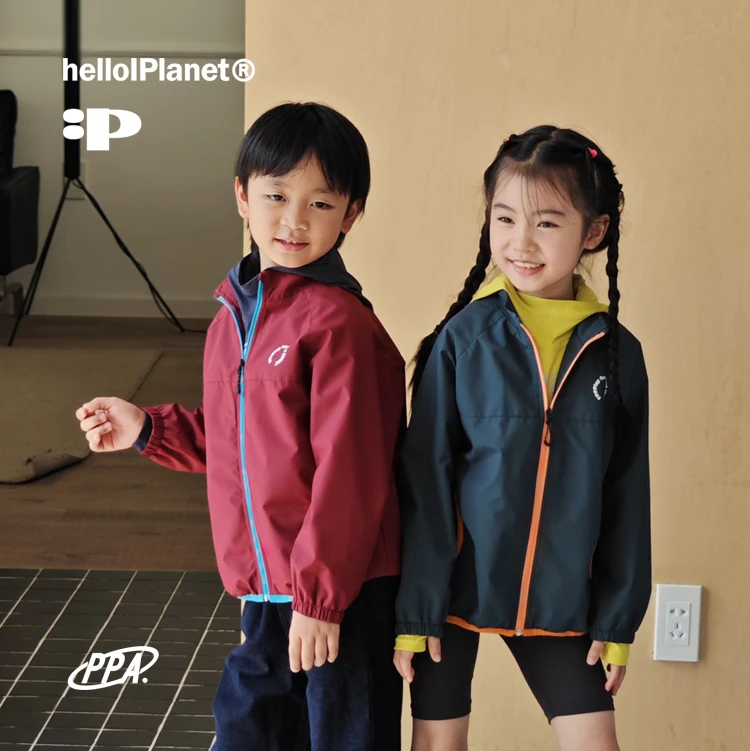 现ppapa省心穿搭教练训练服夹克撞色拉链防水中大童外套1013027