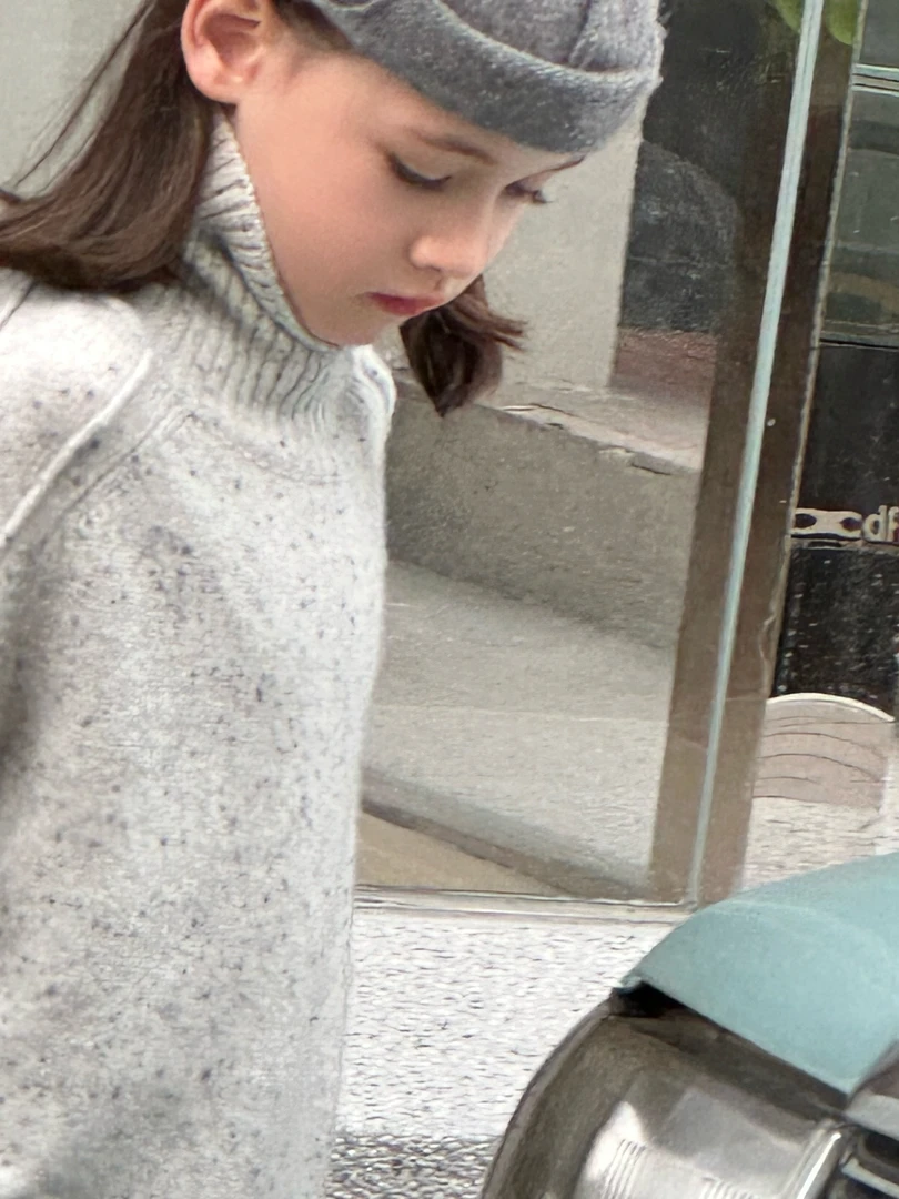 3353新款冬季儿童新款高领点子纱百搭羊绒衫