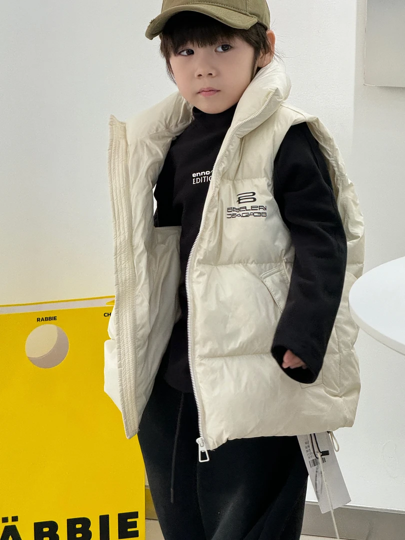 6658儿童羽绒服马甲2024新款冬装保暖立领背心潮