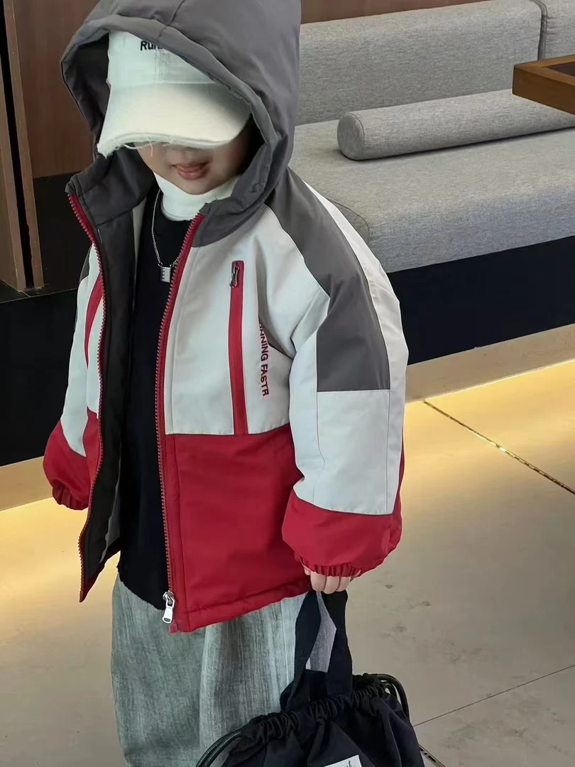 2024新款昌乐童装男女童派克服儿童装洋气加绒棉服冬季加厚棉衣潮