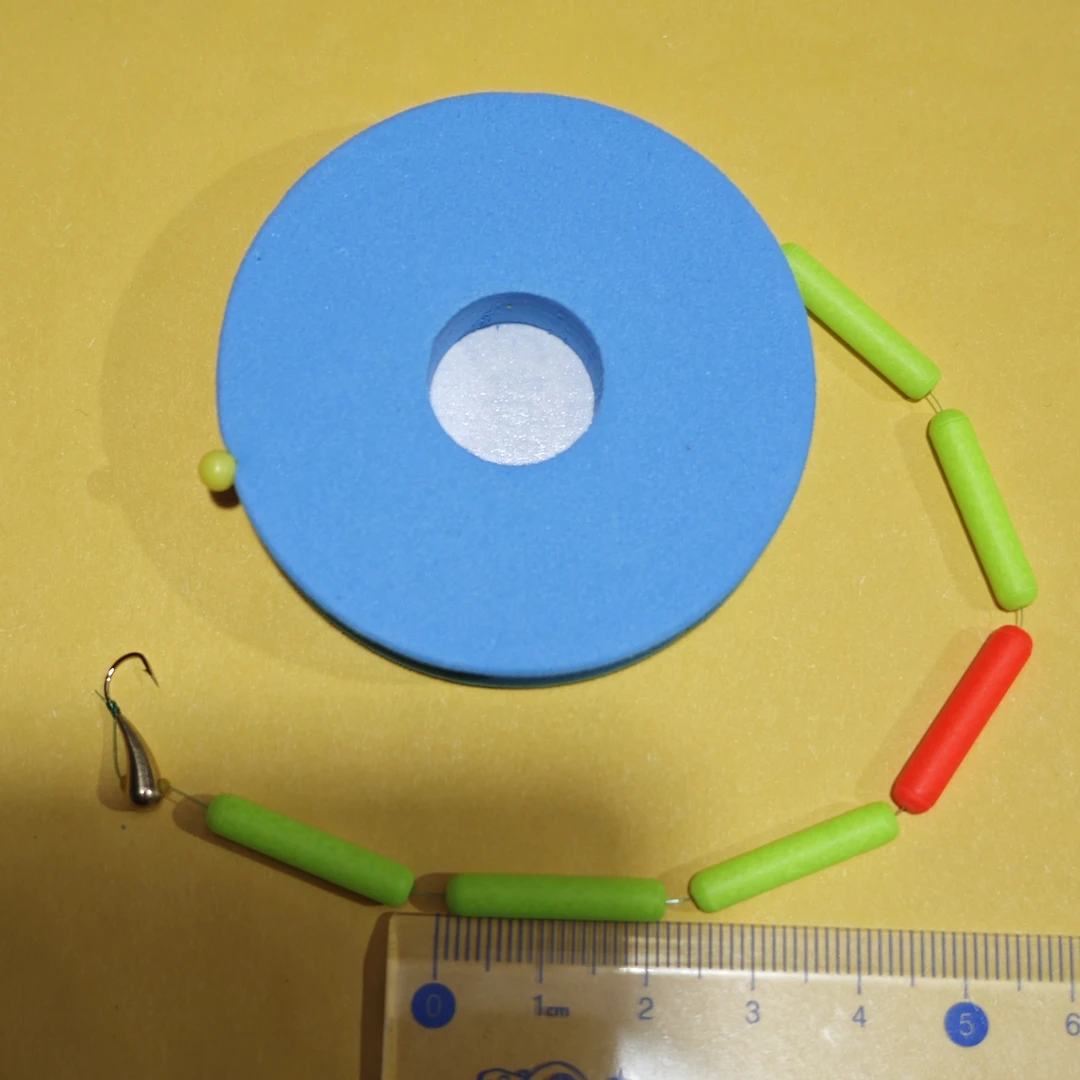 左佑渔乐三信A4特大浮六漂配铜头钩原丝手工精绑传统线组醒目灵敏