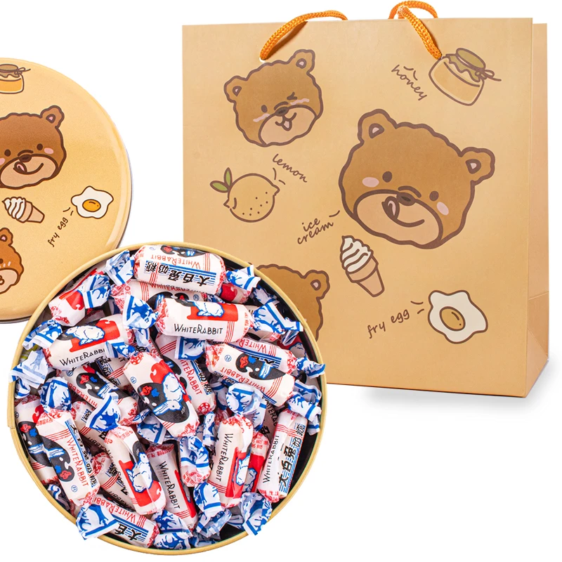 大白兔奶糖混合口味年货糖果礼盒500克赠礼袋糖果零食童年味道