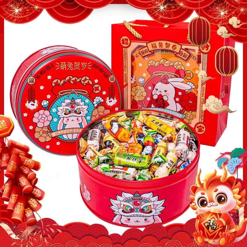 大白兔 奶糖混合口味散装500克年货礼盒儿童糖果零食奶味童年味道