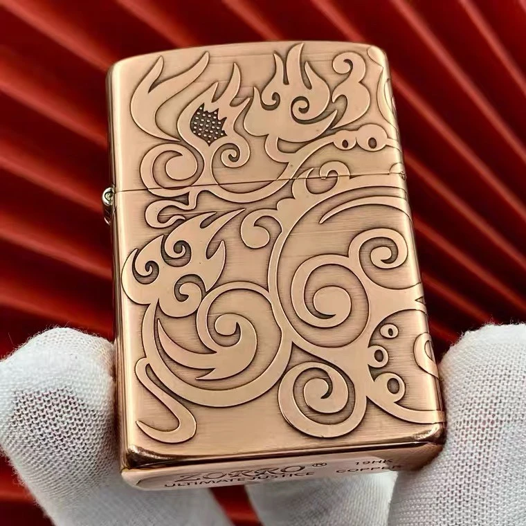 ZORRO/佐罗902紫铜精雕淬火防风煤油打火机防风复古个性
